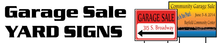 Garage Sale Yard Signs | Signline.com